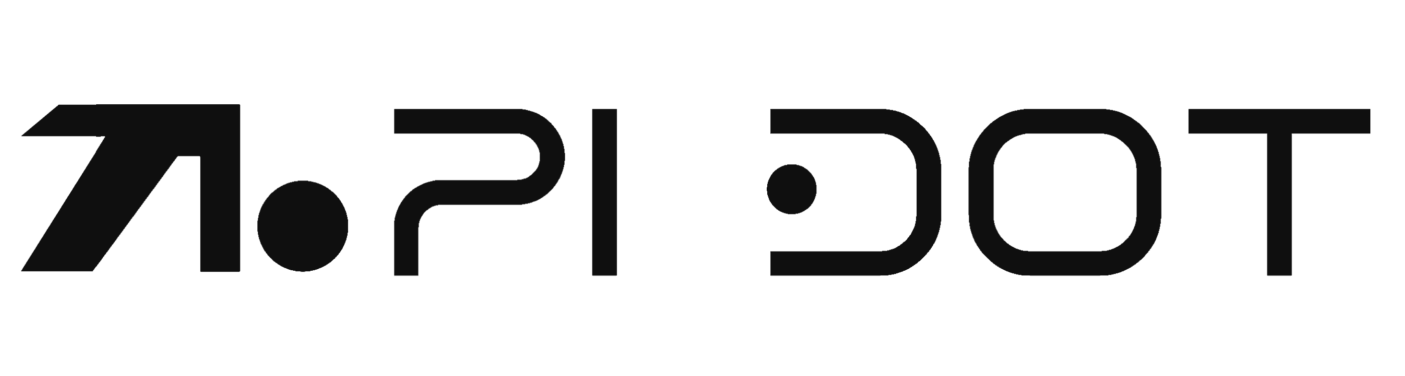 Pi Dot logo on glass material